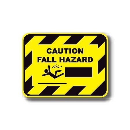 Ergomat 50in x 32in RECTANGLE SIGNS - Caution Fall Hazard DSV-SIGN 1600 #2144 -UEN